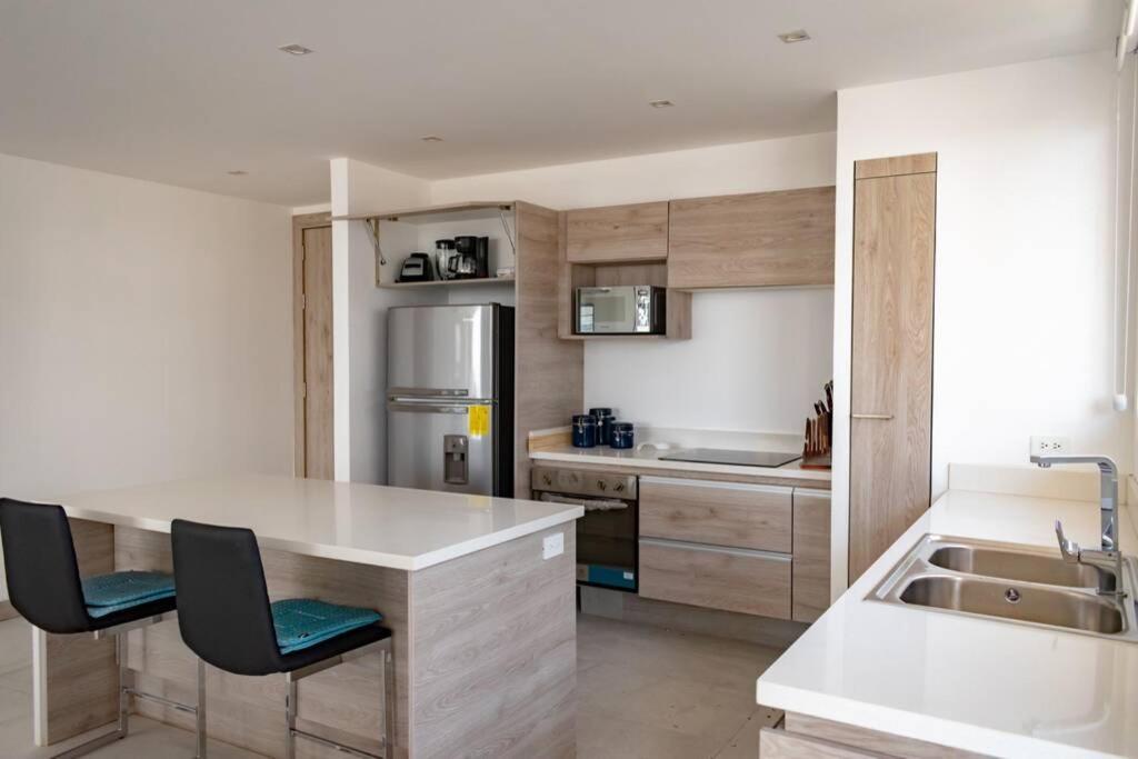 מנטה M3 Lujoso Y Comodo Departamento Con Playa 2 Piscinas Cancha De Tenis Jacuzzi Seguridad 24 Horas מראה חיצוני תמונה